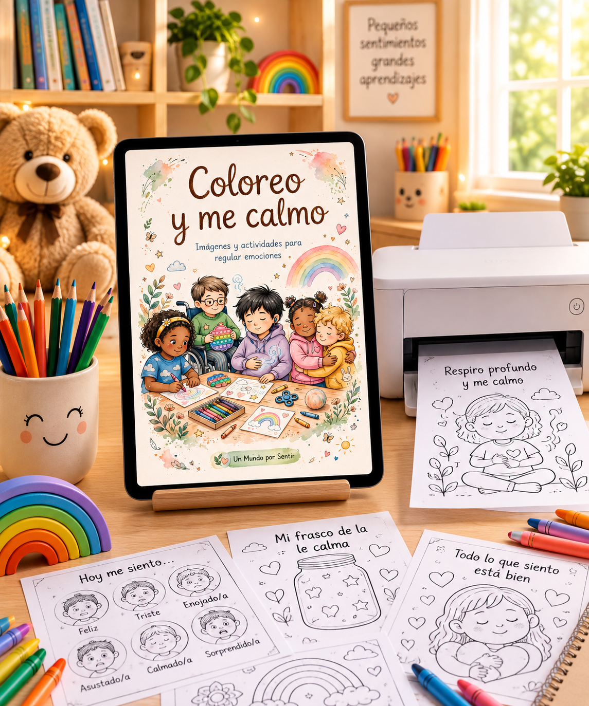 Ebook: Coloreo y me Calmo. Actividades infantiles para emociones y calma